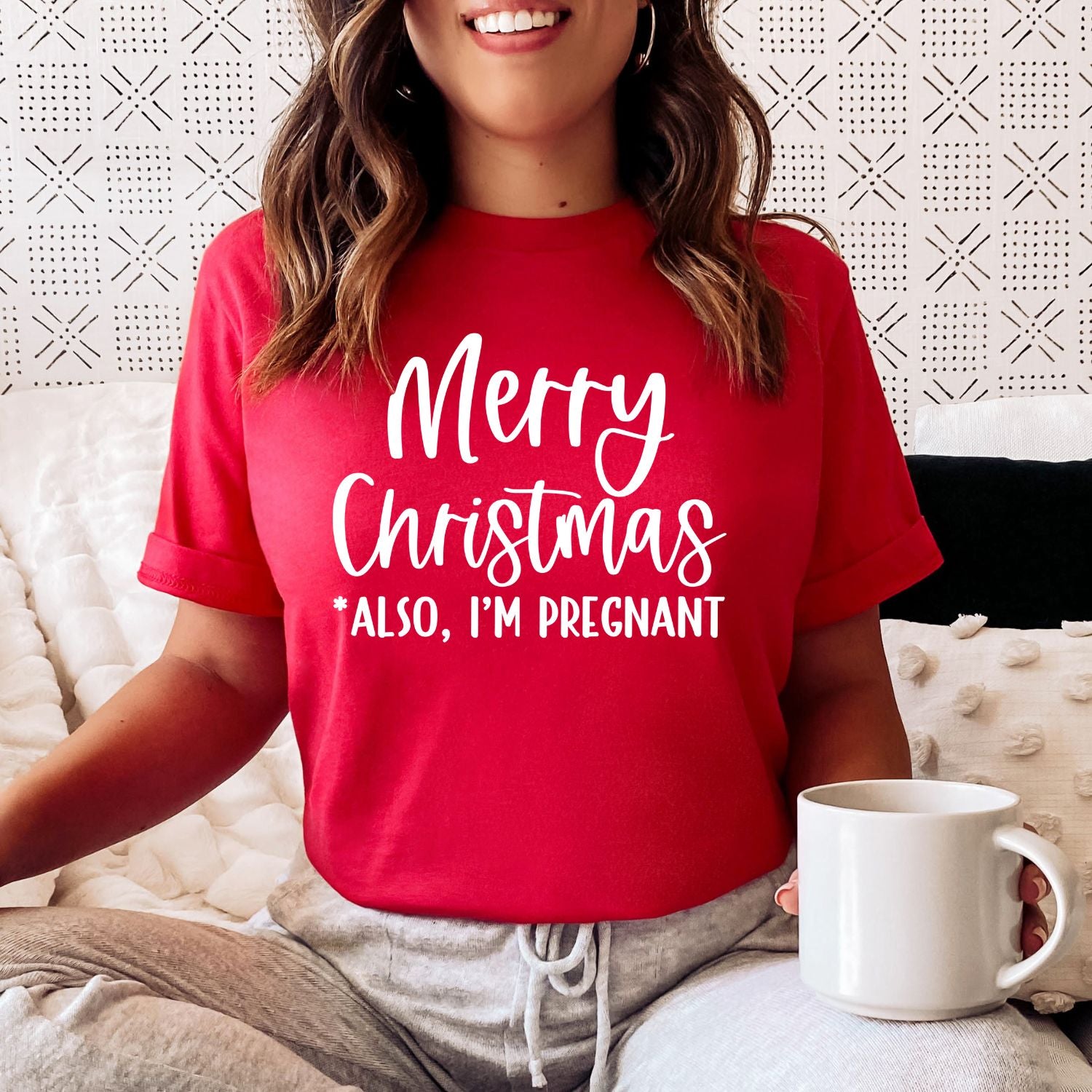 Christmas pregnancy t shirt sale