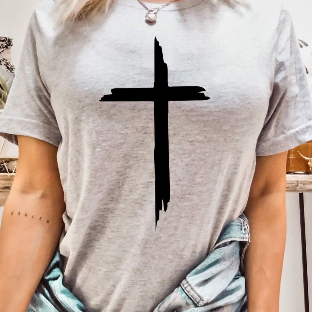 海外にも配送可能 MISTREASS Cross Design Cropped T-Shirt - トップス