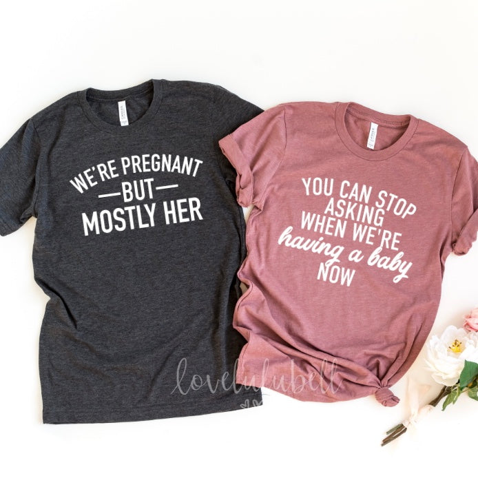 Pregnancy Announcement Shirt - Daddy Did It! Pregnancy Shirt - Funny  Pregnancy Reveal - Pink Raglan Tee - Pregnancy Announcement Shirt