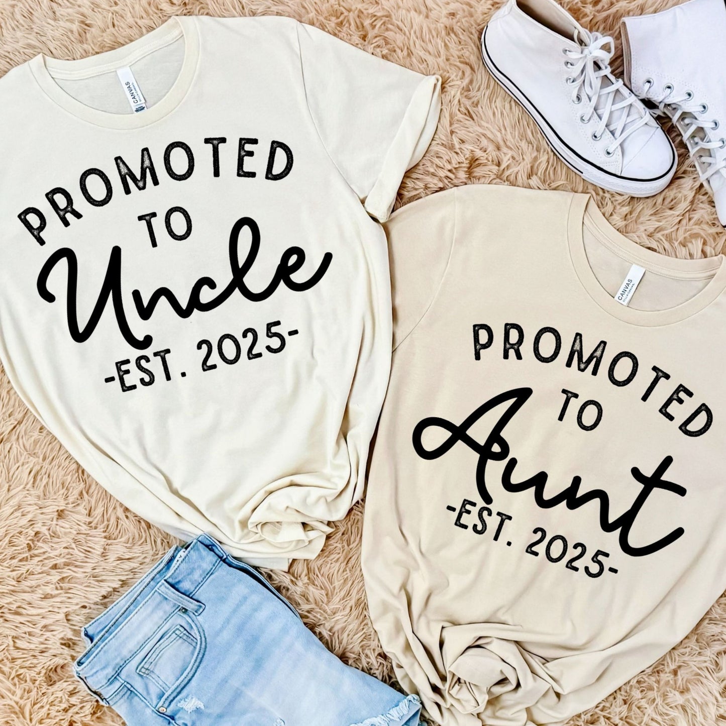 Promoted to Great Grandma / Great Grandpa Est - Customize the EST year!