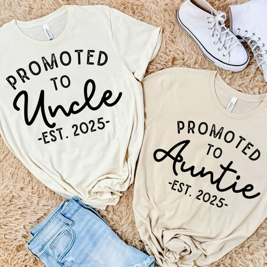 Promoted to Auntie / Uncle Est - Customize the EST year!