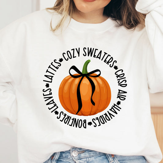 Leaves, Lattes, Cozy Sweaters, Crisp Air, Hayrides, Bonfires Sweatshirt