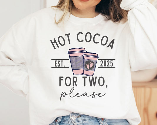 Hot Cocoa for Two Sweatshirt - Customize the EST year