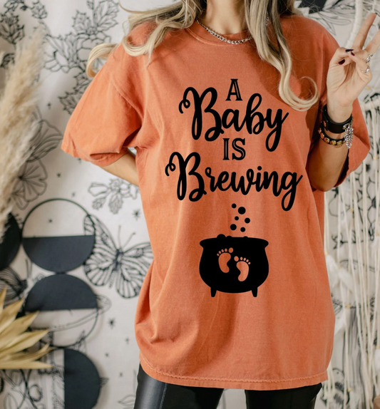 A Baby is Brewing - Comfort Colors Tee