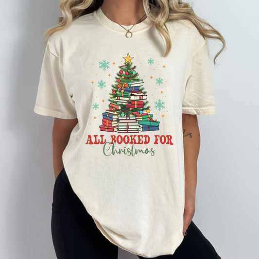 I'm All Booked for Christmas - Comfort Colors Tee