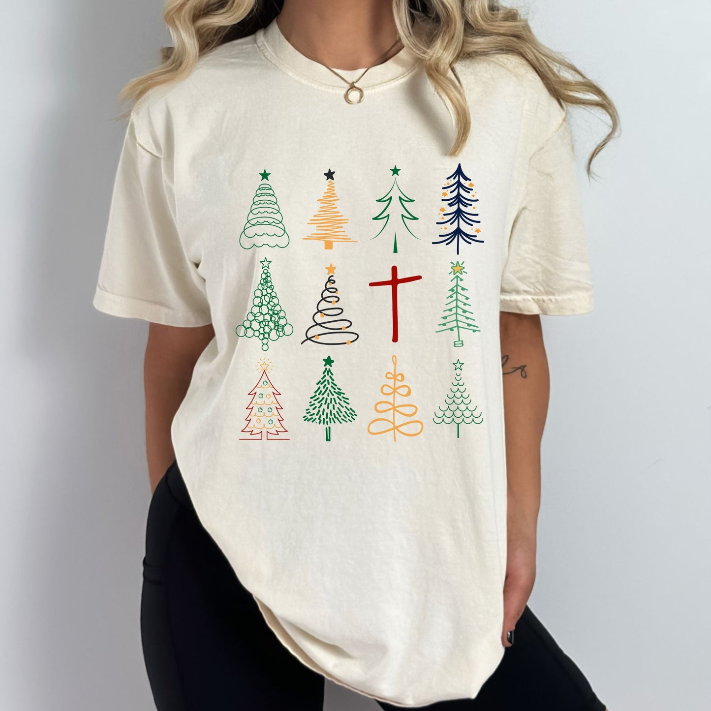 Modern Christmas Tree - Comfort Colors Tee