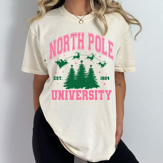 North Pole University - Comfort Colors Tee