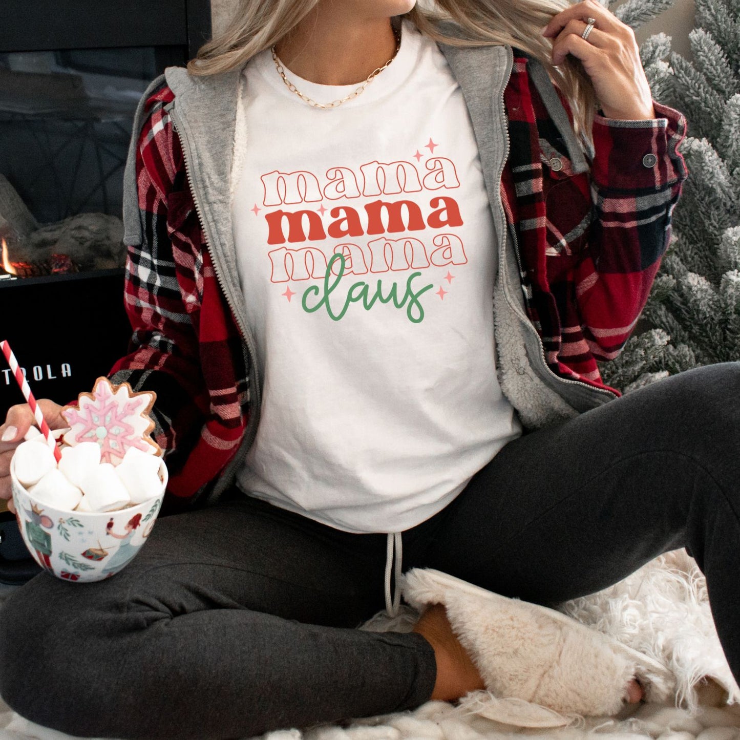 Christmas Mama Claus Christmas Mom Shirt Xmas Gift for Mum - The